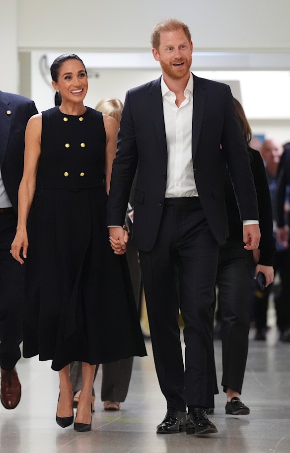 Meghan wears a dress by Sydney-based designer Karen Gee at the hospital.