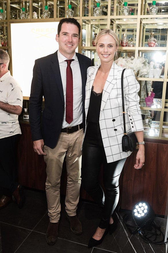 Peter Stefanovic and Sylvia Jeffreys at the opening of the Creed Australian flagship store in Double Bay on Wednesdey, November 7, 2018.