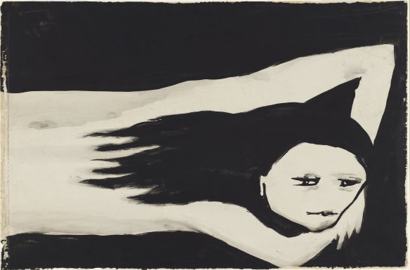 Joy Hester, Girl, 1957, brush and ink on paper, National Gallery of Australia, Canberra, purchased 1972.
