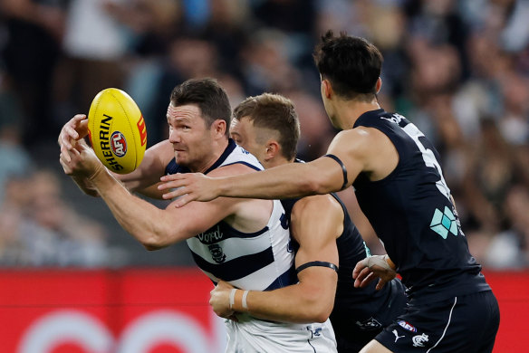 New age: Patrick Dangerfield says players must adjust their tackling techniques to reduce the threat of head trauma.