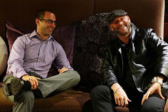 Ormeggio s manager Fraser Guthrie ( left)  and chef Alessandro Pavoni at the 2011 Good Food Guide Awards. 