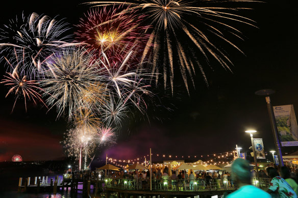 New Year’s Eve fireworks at Manly in 2016.