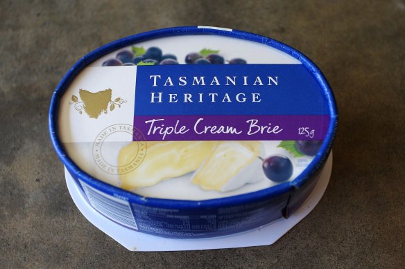 Tasmanian Heritage Triple Cream Brie, $3.99 per 100g, 63/100
