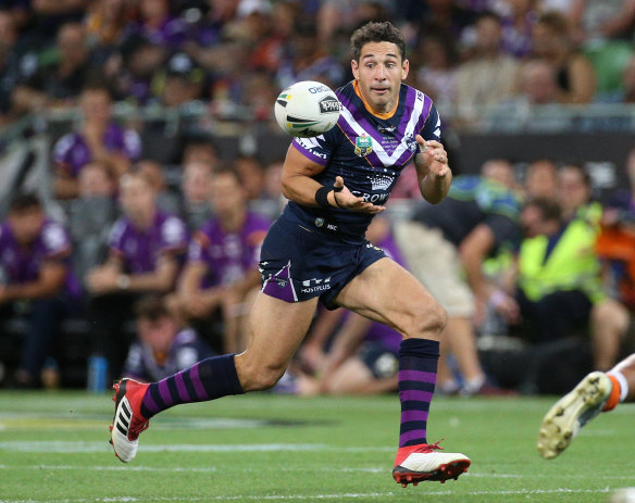 Storm's Billy Slater played his 300th game.