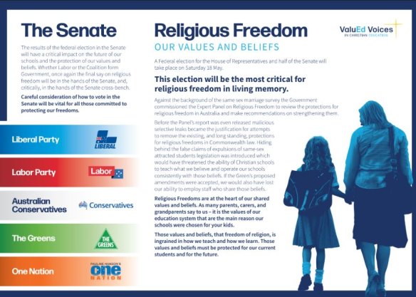 Parents with children at Christian schools are being urged to consider the protection of religious rights.