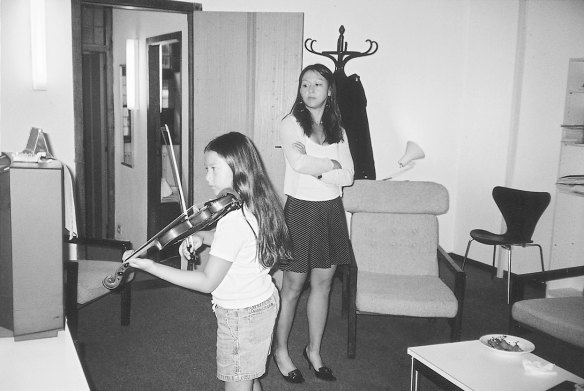 Amy Chua, pictured with her daughter, Lulu Chua-Rubenfeld, forced her children to practise up to six hours every day. 