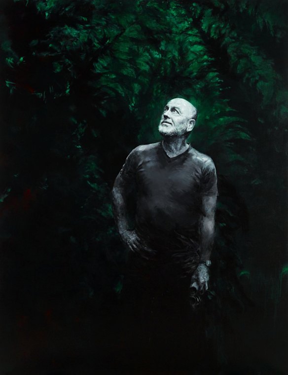 Tianli Zu, 'Tim and kelp'. Acrylic and oil on linen, 221 x 191 cm. © the artist