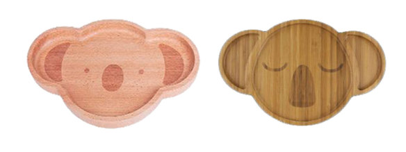 Target's version of the plate on the left and the original Emondo Kids Karri Koala plate on the right. 