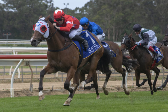 Magic performance: Unite and Conquer was impressive at Wyong on Wednesday.
