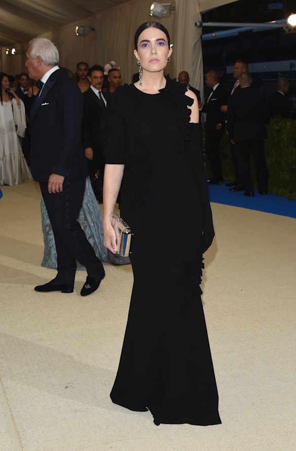 Mandy Moore attends The Metropolitan Museum of Art's Costume Institute benefit gala celebrating the opening of the Rei Kawakubo/Comme des Garcons: Art of the In-Between exhibition on Monday, May 1, 2017, in New York.