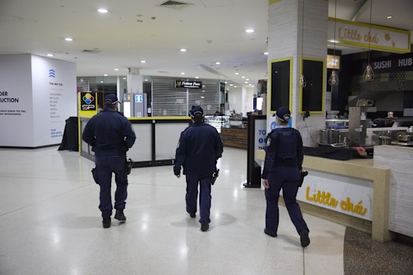 Police patrol in Fairfield early on the 09 July, 2021. 