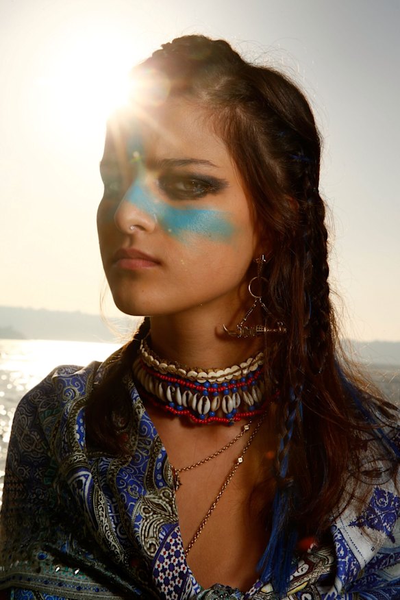 A model at the Camilla show at Mercedes-Benz Fashion Week Resort 17 Collections on The Seadeck boat on May 19, 2016 in Sydney, Australia.