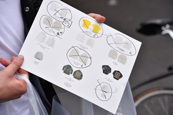 Shoppers queuing up for the Pablo by Kanye West pop up store in Fitzroy.