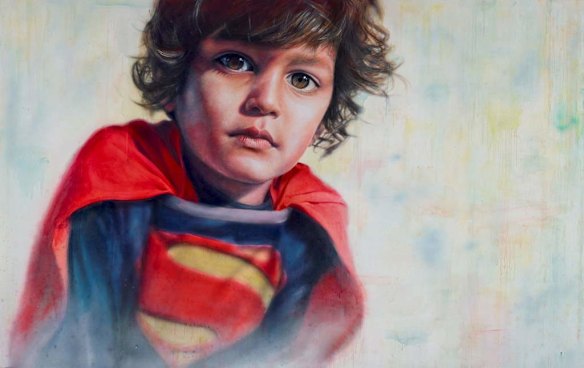 Vincent Fantauzzo, 'All that's good in me, self-portrait as son Luca'. Portrait of the artist's son Luca.