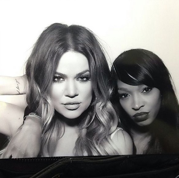 Khloe Kardashian poses with best friend Malika Haqq.