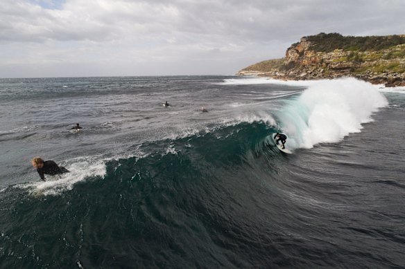 A surf break near Shelly Beach in Manly.