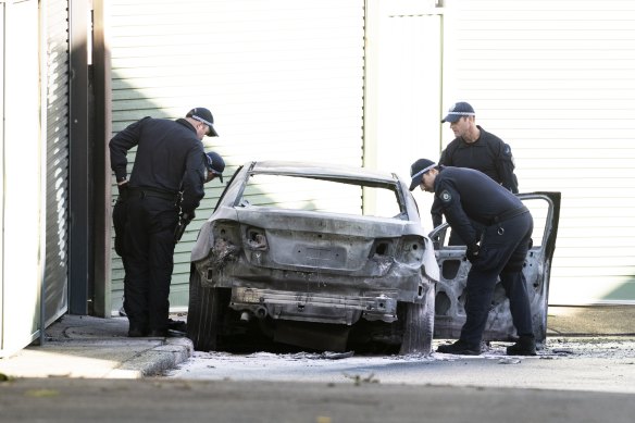 A car linked to a drug-related shooting