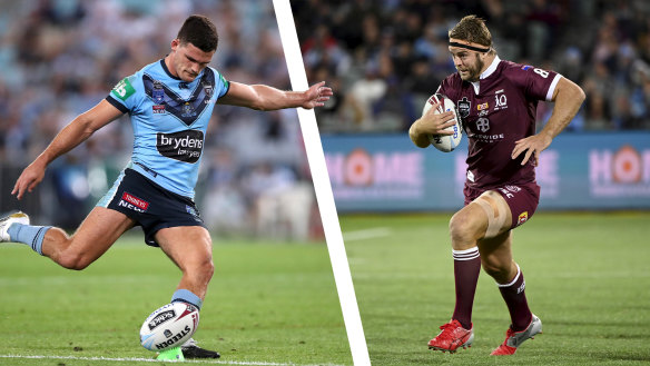 Nathan Cleary's lethal right boot will be pressured by Maroons prop Christian Welch. 