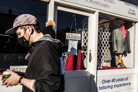Summer Hill shopping strip which is mostly closed.