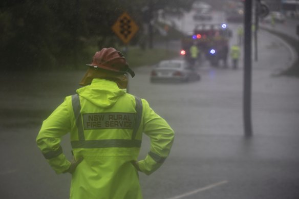 The RFS attends flash flooding in Roseville.