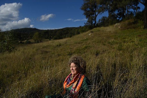 NSW Greens candidate in the Upper Hunter by-election Sue Abbott at the Mt Scone track.