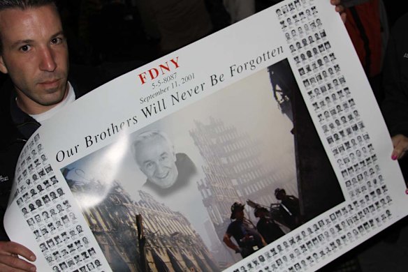 Crowds at the World Trade Centre.