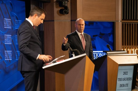 The men who will hold the nation’s purse strings at their one and only debate during the election campaign.