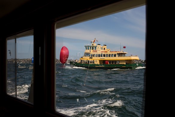Sydney ferry 'Supply' leaves Circular Quay in 2017. 