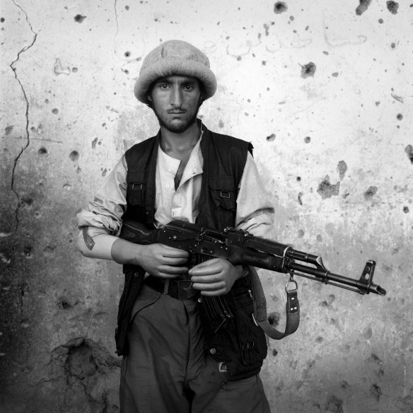 Northern Alliance soldier, Bagram, 1998.