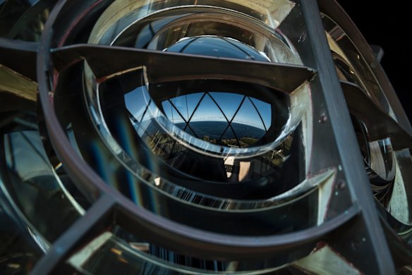 The lense of the massive beacon which guides shipping along Sydney's eastern coastline.