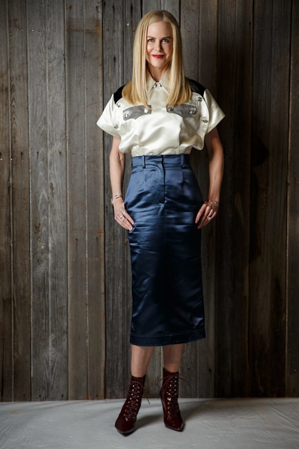 Nicole Kidman attends the Calvin Klein showcase.