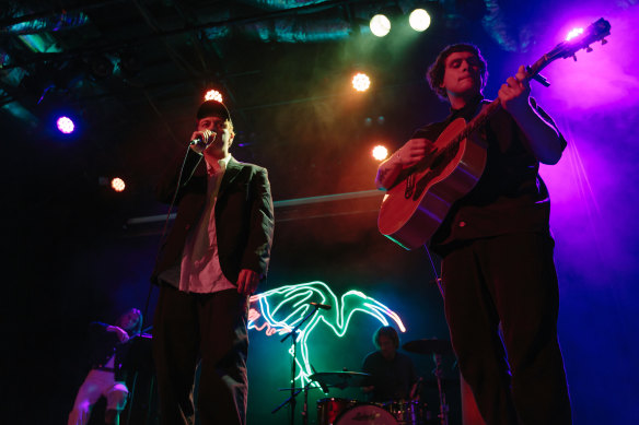 Rock band DMA's played 18 socially-distanced shows over nine nights at Marrickville's Factory Theatre 