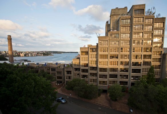 Sirius building with Sydney harbour in background, date unknown.