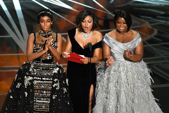 The stars of <i>Hidden Figures</i>: Janelle Monae, Taraji P. Henson and Octavia Spencer.