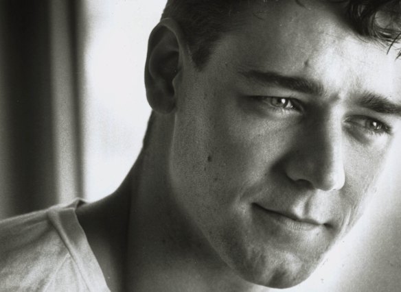 Australian actor Russell Crowe poses for a photo in Sydney on 1 May 1990.