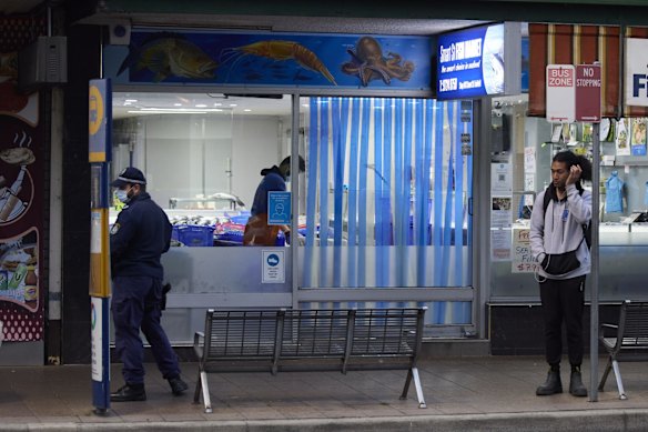 Police patrol in Fairfield early on the 09 July, 2021. 