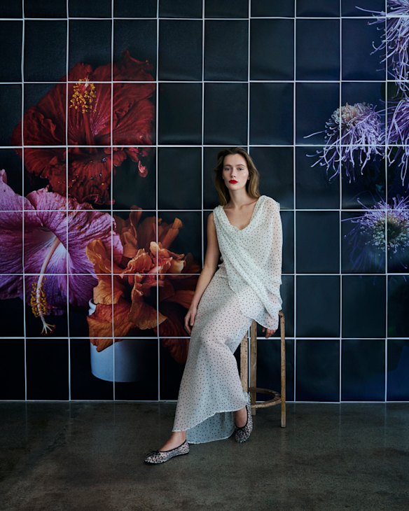 Albus Lumen dress, $1100. Zara Shoes, $80.