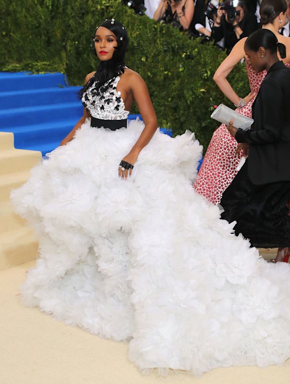 Janelle Monae attends the "Rei Kawakubo/Comme des Garcons: Art Of The In-Between" Costume Institute Gala at Metropolitan Museum of Art on May 1, 2017 in New York City.