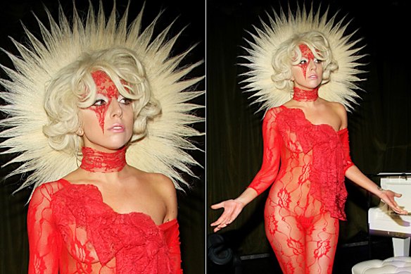 Lady Gaga performs at the launch of V61 on September 14, 2009 in New York.