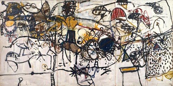 The Spanish Encounter, 1960 by John Olsen.
