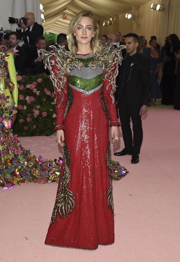 Saoirse Ronan attends The Metropolitan Museum of Art's Costume Institute benefit gala celebrating the opening of the "Camp: Notes on Fashion" exhibition.