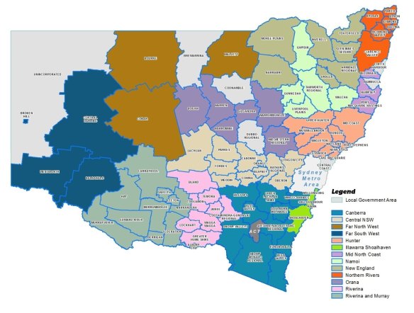 There are 128 councils in NSW, with 33 of them in Sydney.