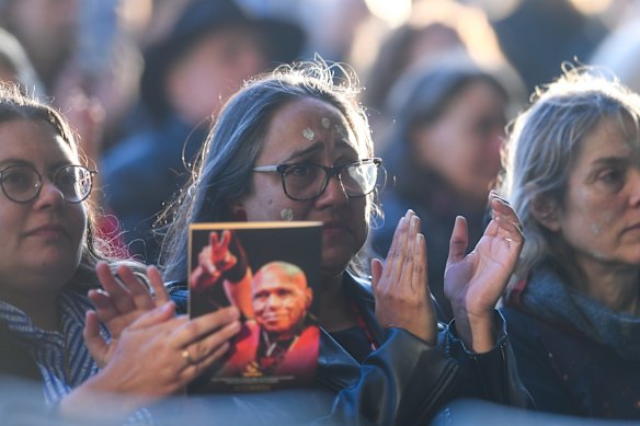 Thousands of people attended the memorial service.