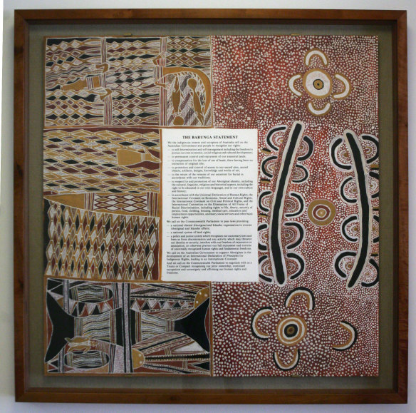 The Barunga Statement in Parliament House, Canberra.