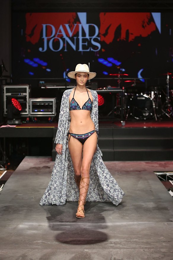 A model showcases designs by Tigerlily.