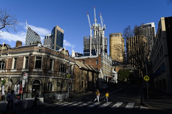 Circular Quay during Sydney's COVID-19 lockdown. July 17, 2021.