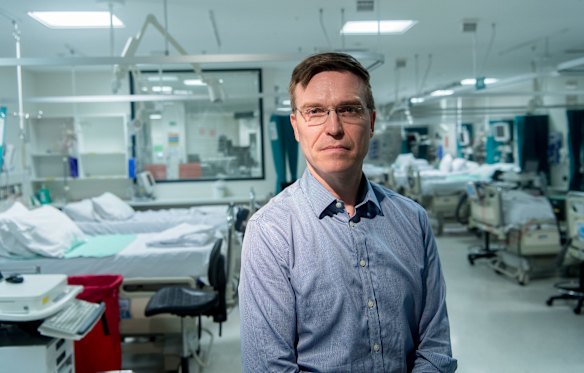 Doctor Stephen Warrillow, Director of ICU in a ward set up for the expected increase in coronavirus patients.