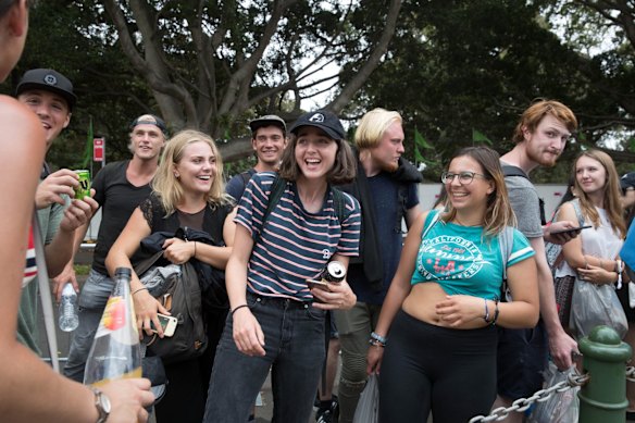 The crowd at Mrs Macquaries Chair.