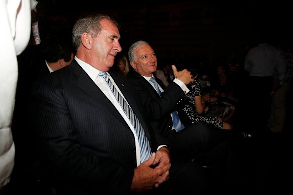 Penrith, Sydney. Liberal Party Campaign Launch, 2011, at the Joan Sutherland Performing Arts Centre. the event was attended by John Fahey and Nick Greiner. Feb 20, 2011.