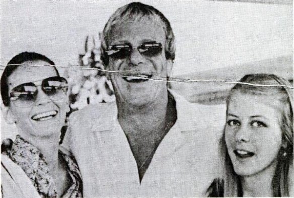 Actor Jack Thompson, pictured in 1974 with sisters, from left, Leona and Bunkie King, who he was in a relationship with for 15 years.
